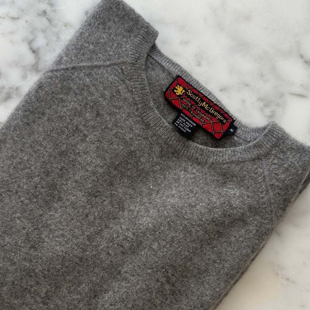 Scotch & Soda Gray Crewneck 100% Cashmere Sweater